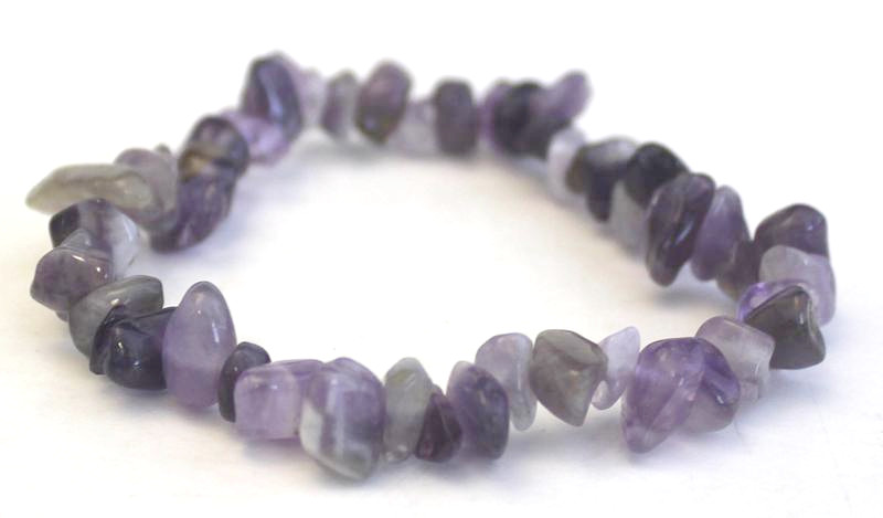 Adult Amethyst Stone Chip Bracelet